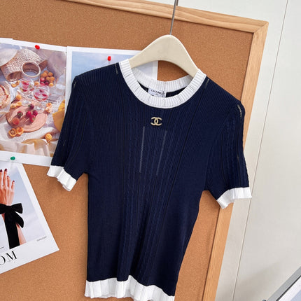 CHANEL 26S SHORT SLEEVE KNIT TOP 1609