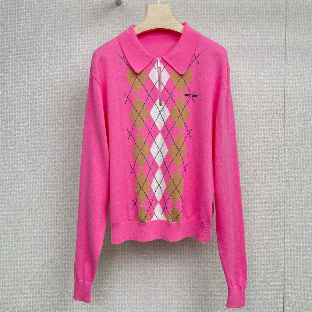 MIUMIU KNIT POLO SHIRT STYLE 63