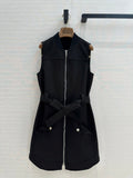 HERMES SLEEVELESS ZIPPER DRESS 276153