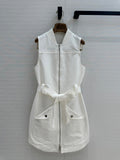 HERMES SLEEVELESS ZIPPER DRESS 276155