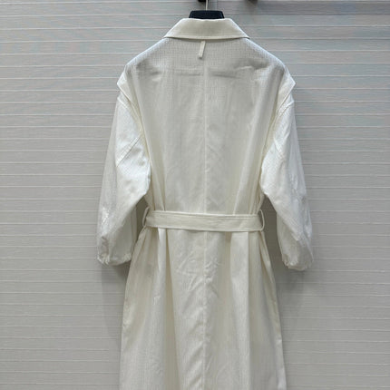 HERMES JACQUARD SHIRT DRESS WITH TIE NECK 276149