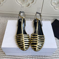 CELINE 26S CLEA TRIOMPHE GLADIATOR SANDALS IN GOLD LAMBSKIN