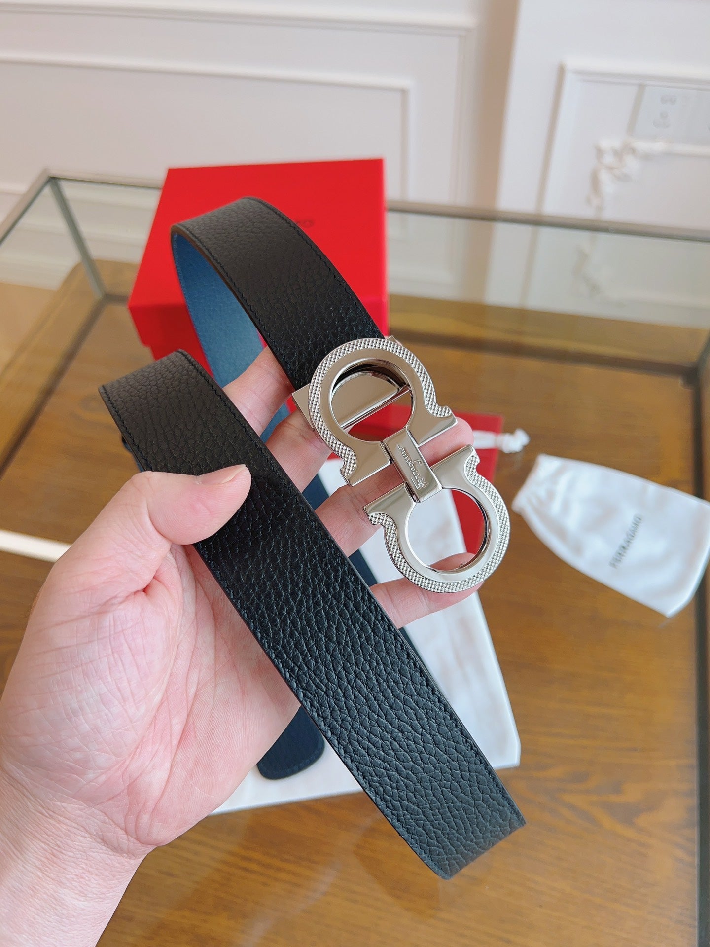 BELT 35MM IN BROWN CALFSKIN 630152