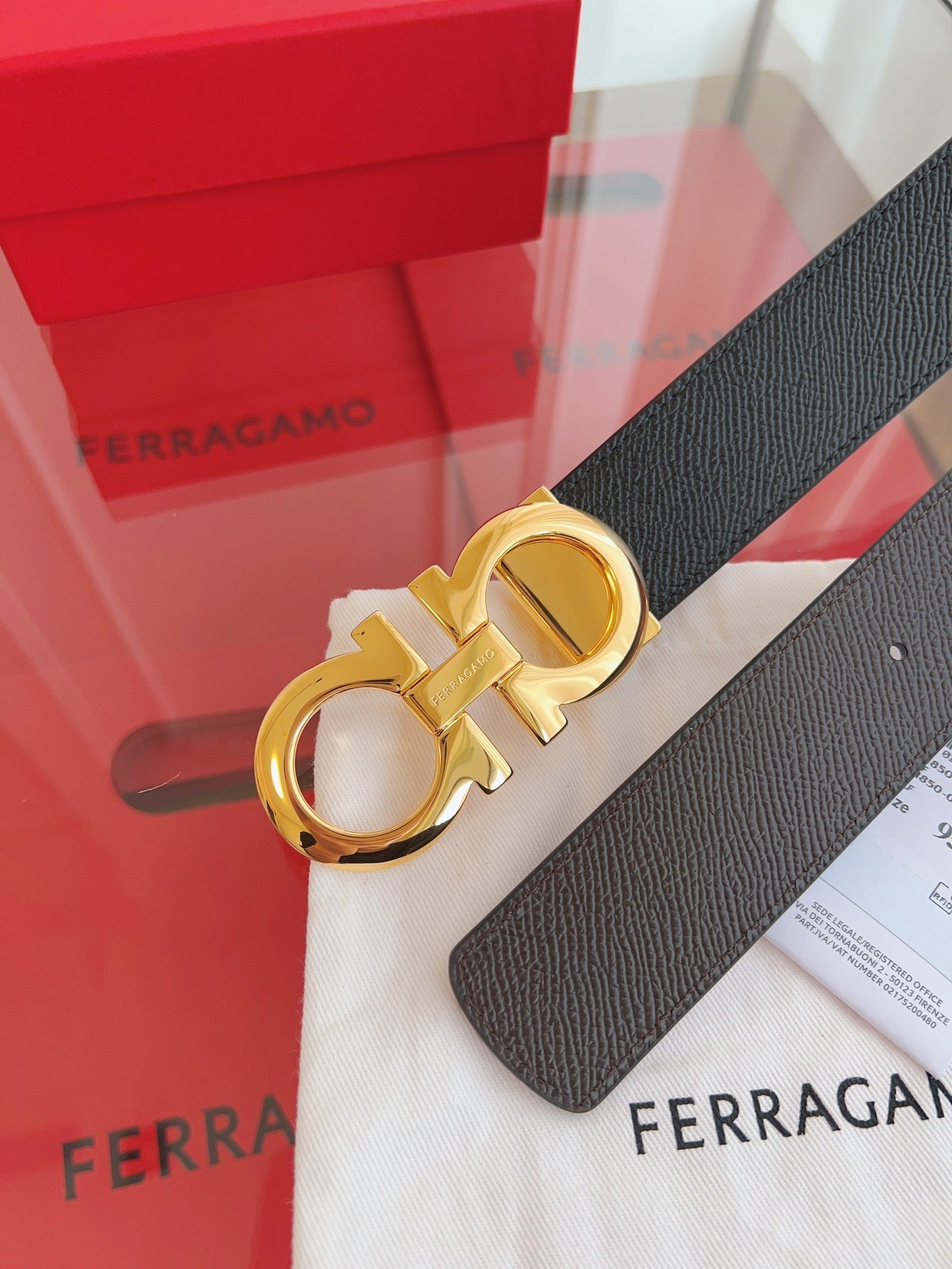 BELT 35MM IN BLACK CALFSKIN 628568