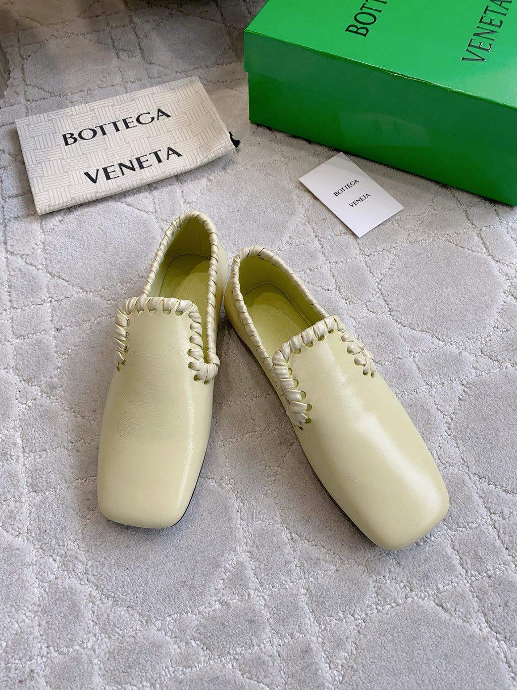 BOTTEGA VENETA 26S SABATO LOAFERS IN MUSTARD YELLOW CALFSKIN
