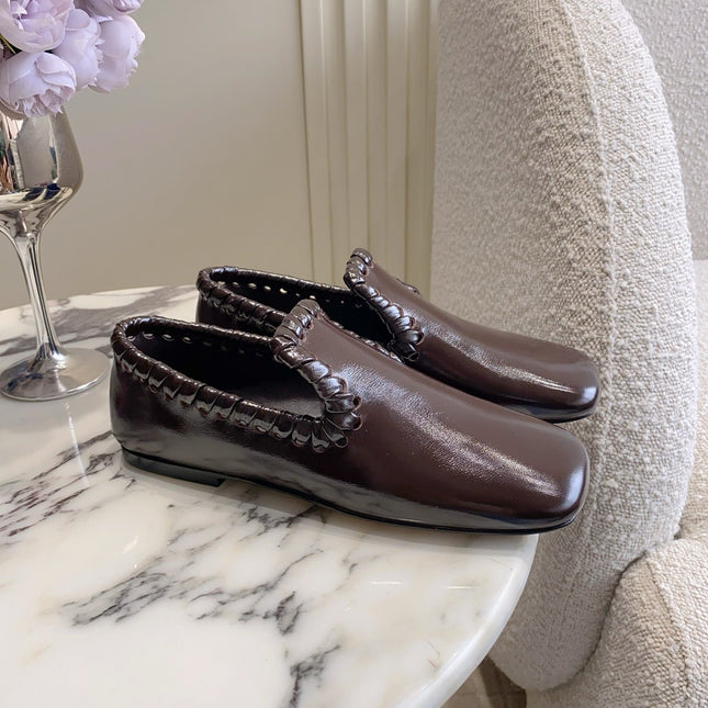 BOTTEGA VENETA 26S SABATO LOAFERS IN DARK BROWN CALFSKIN