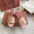 LP 26S HIGH HEEL SANDALS IN BLUSH PINK CANVAS AND CALFSKIN