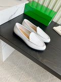 BOTTEGA VENETA 26S WOVEN LOAFERS IN WHITE LAMBSKIN