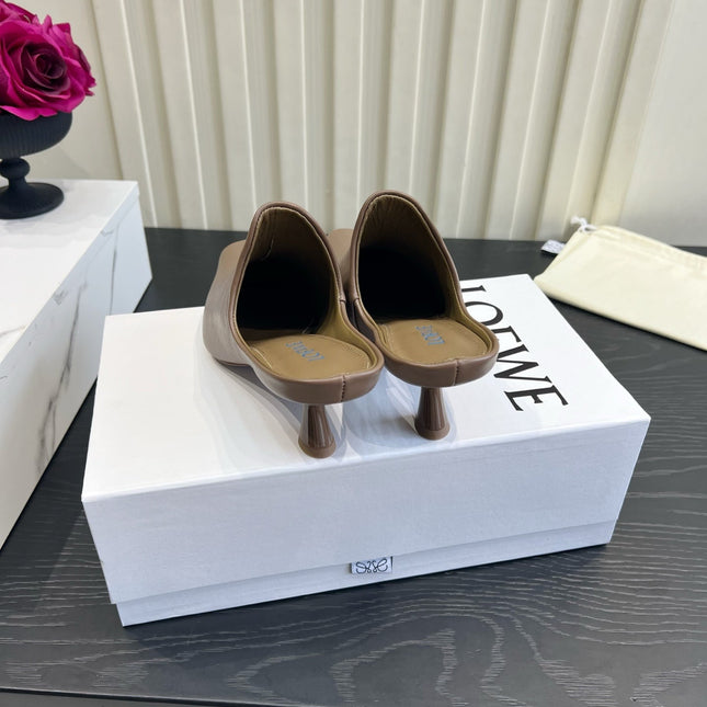 LOEWE 26S HEELED MULES IN BLOWN CALFSKIN