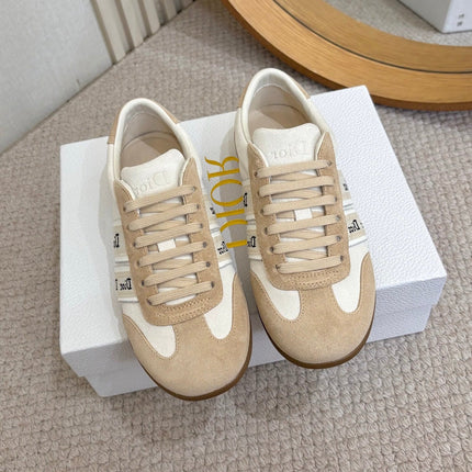 DIOR 26S SNEAKERS IN BEIGE MIX WHITE SUEDE