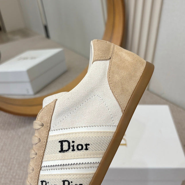 DIOR 26S SNEAKERS IN BEIGE MIX WHITE SUEDE