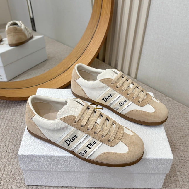 DIOR 26S SNEAKERS IN BEIGE MIX WHITE SUEDE