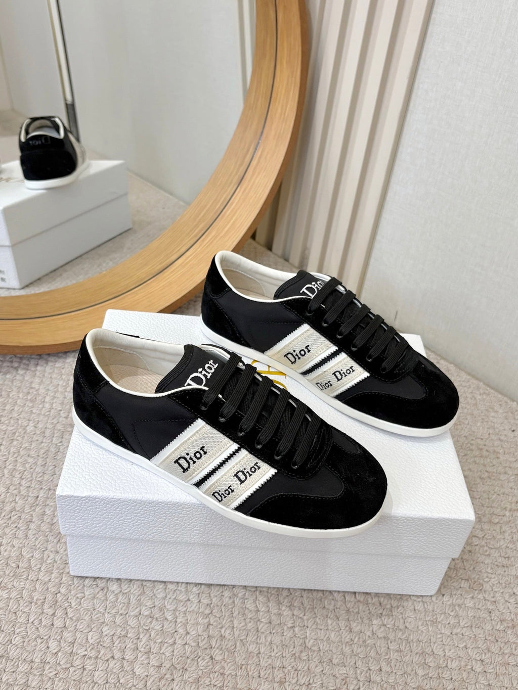 DIOR 26S SNEAKERS IN BLACK SUEDE