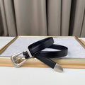 YSL 25S BELT 25 MM IN BLACK CALFSKIN 567660