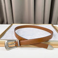 YSL 25S BELT 25 MM IN BROWN CALFSKIN 567657