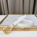 YSL 25S BELT 25 MM IN WHITE CALFSKIN 567658