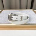 YSL 25S BELT 25 MM IN WHITE CALFSKIN 567659