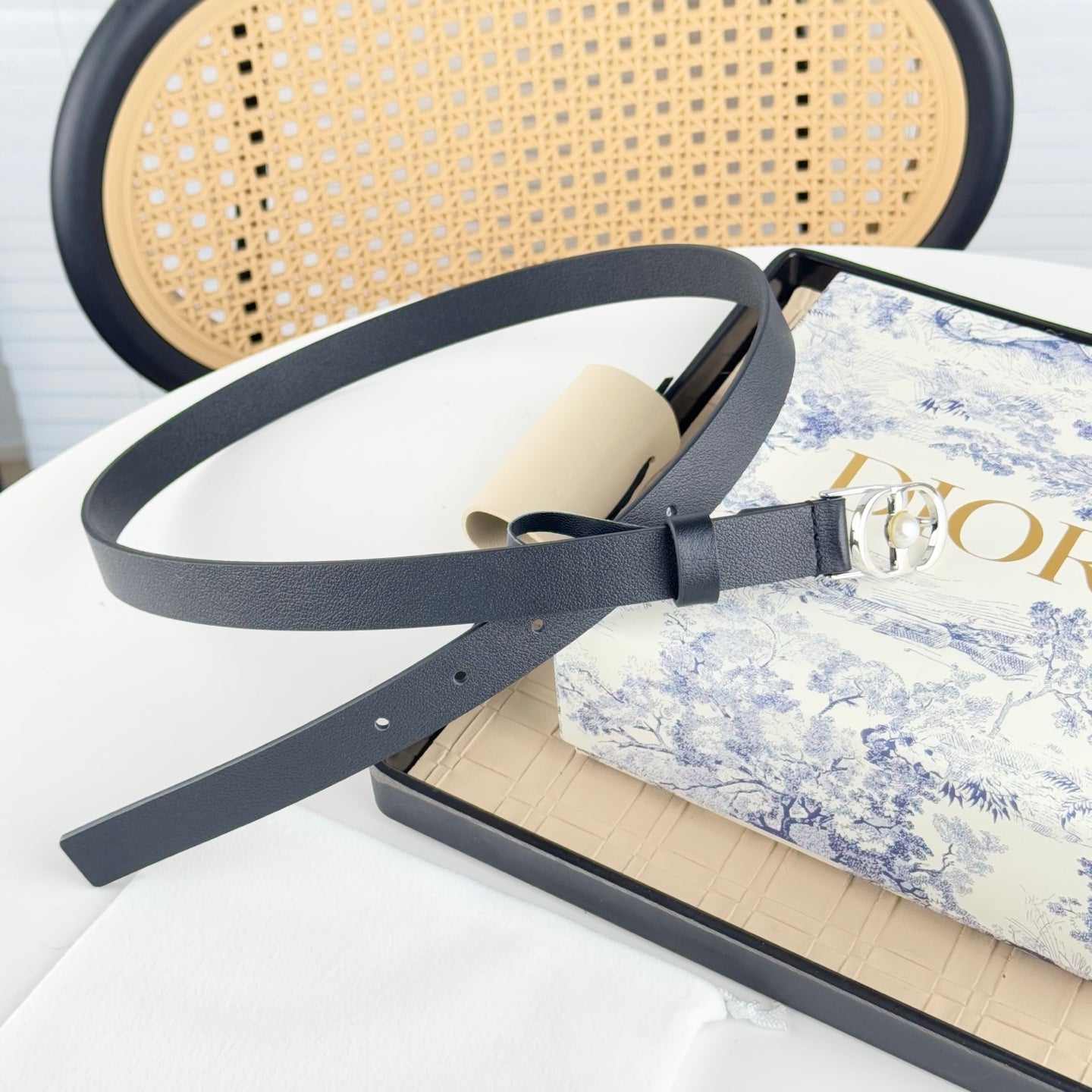DIOR 25S BELT 20 MM IN BLACK CALFSKIN 564606