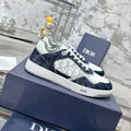 CD OBIQUE SNEAKERS IN WHITE MIX NAVY CALFSKIN