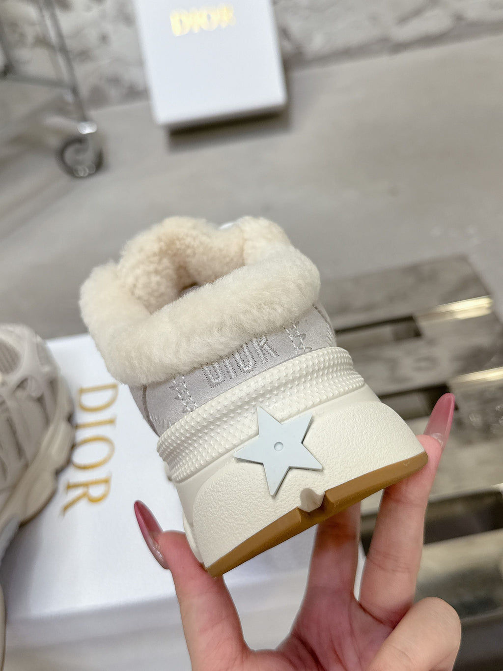 CHRONO SNEAKER IN WHITE MIX GREY LAMBSKIN AND MESH FABRIC