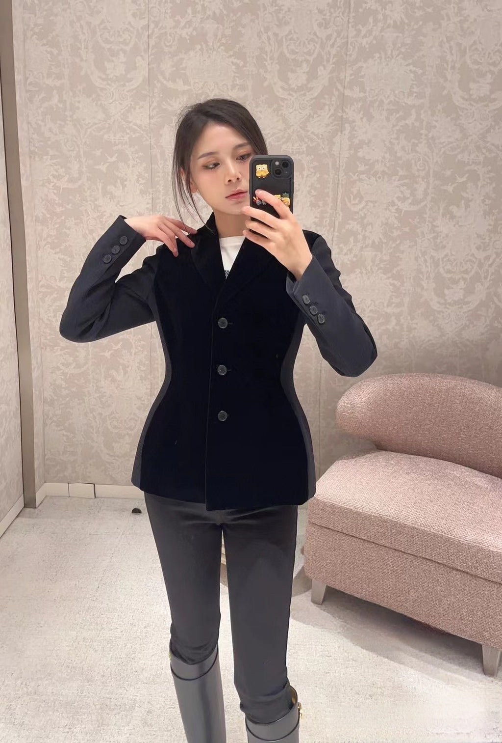 DIOR 25S VELVET BLAZER 677