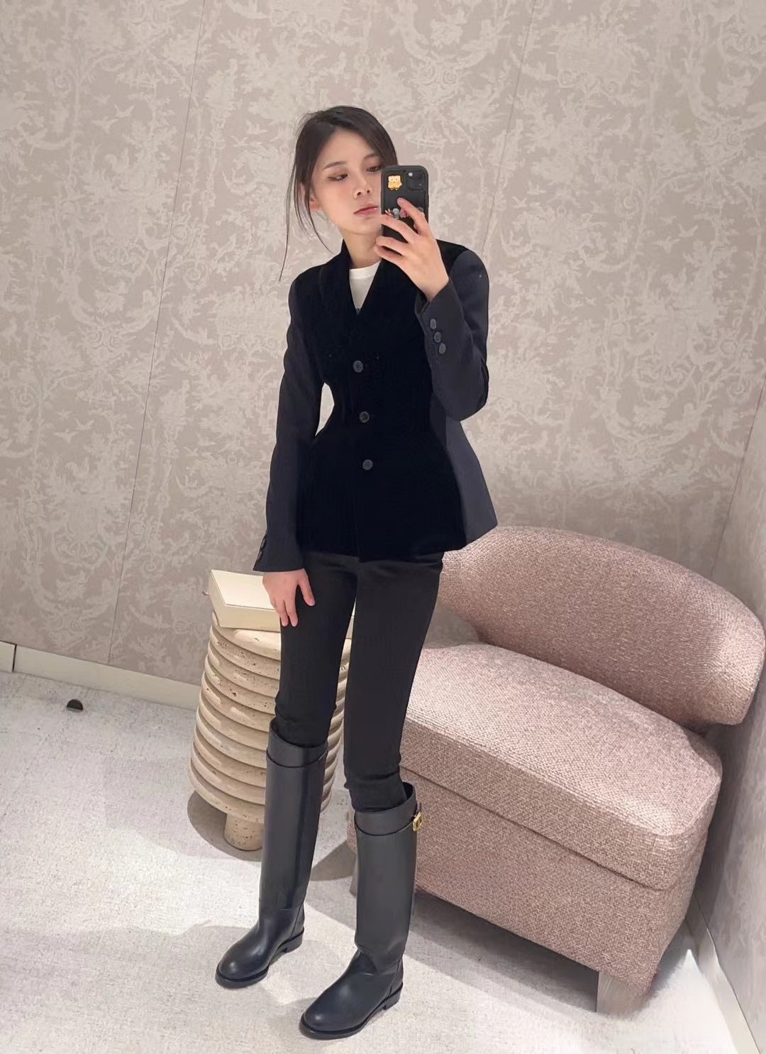 DIOR 25S VELVET BLAZER 677