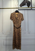 DIOR 25S SILK LEOPARD PRINT DRESS 678