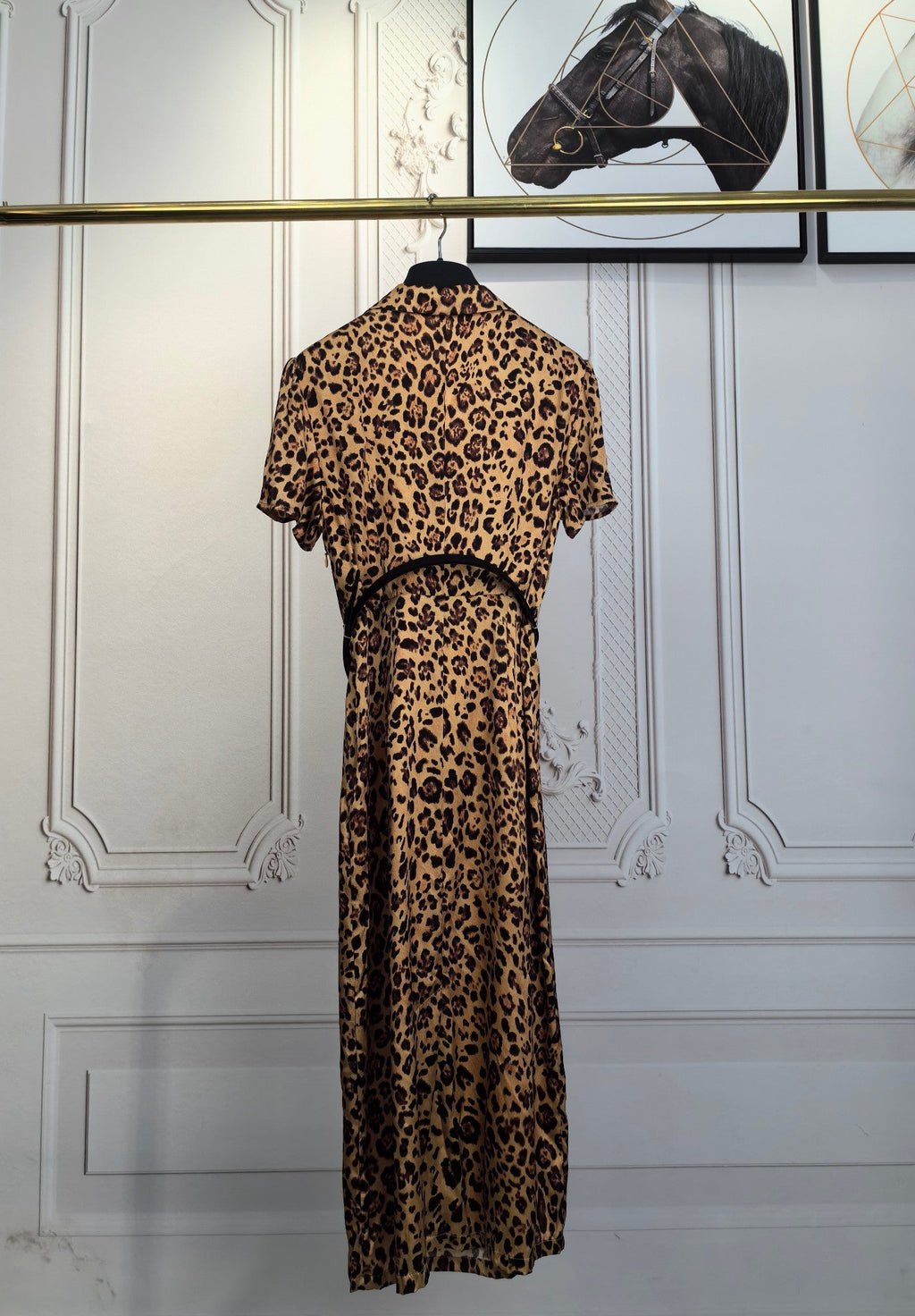 DIOR 25S SILK LEOPARD PRINT DRESS 678