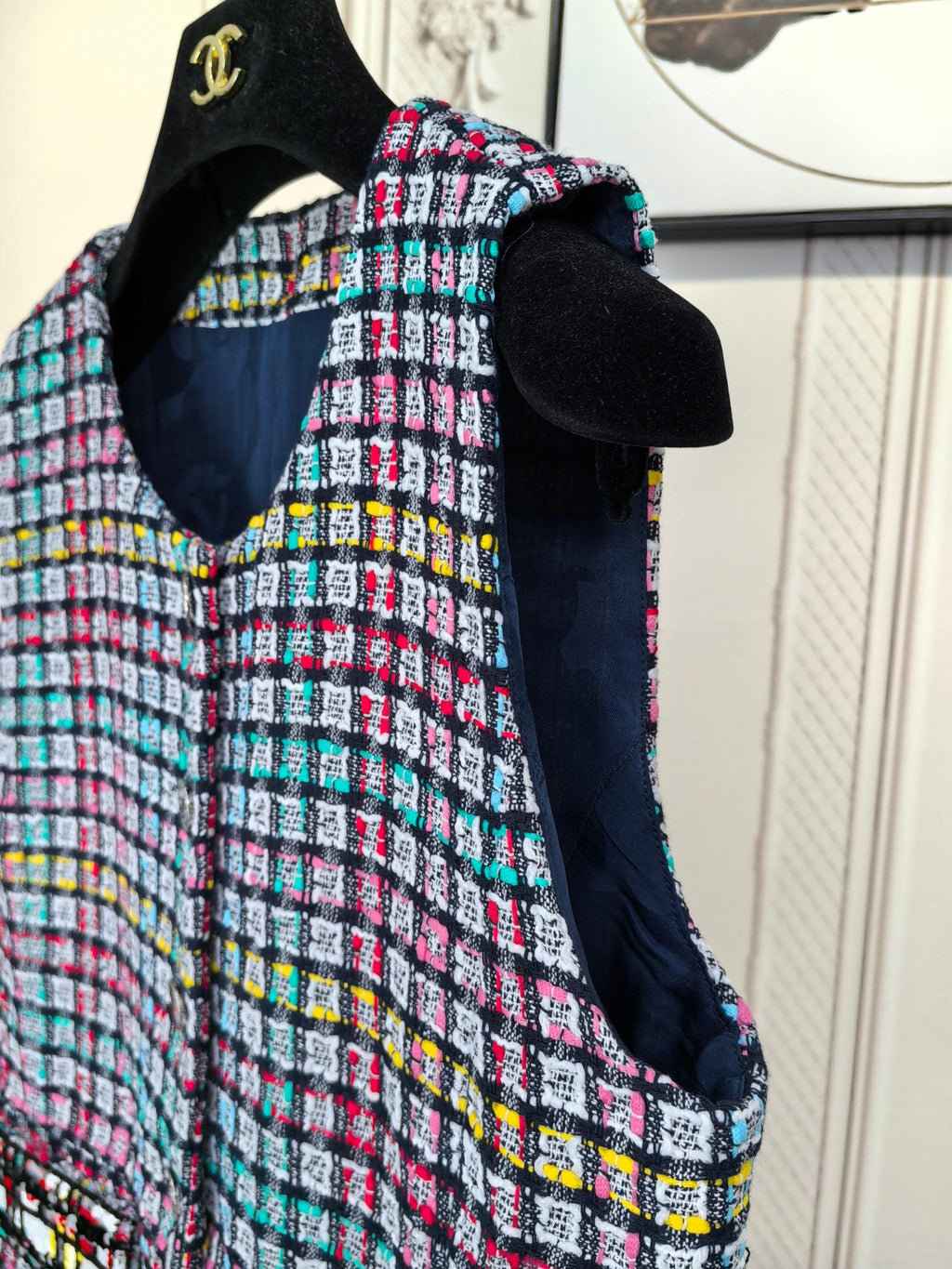 CHANEL 25S SLEEVELESS BLAZER DRESS 419