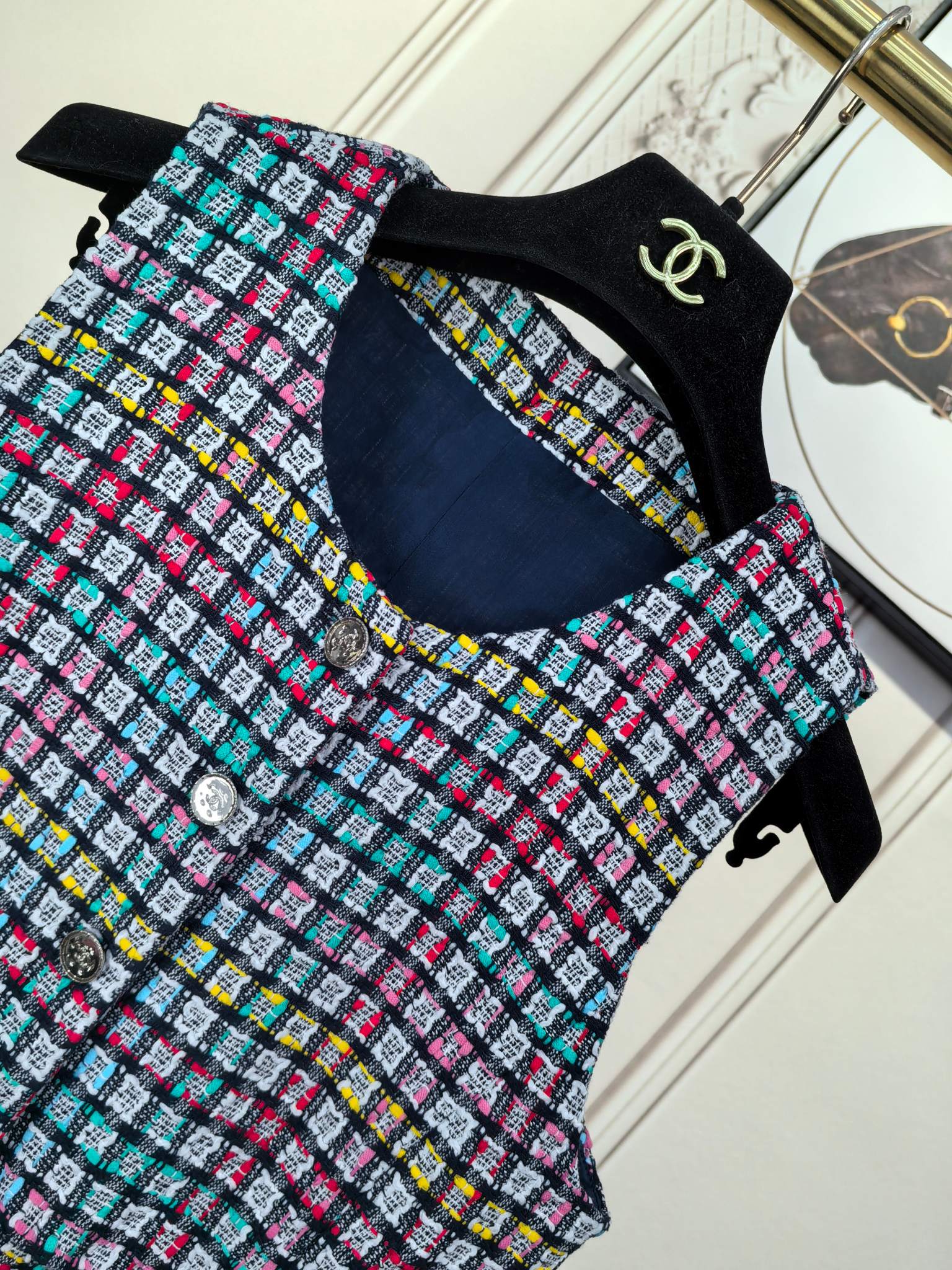 CHANEL 25S SLEEVELESS BLAZER DRESS 419