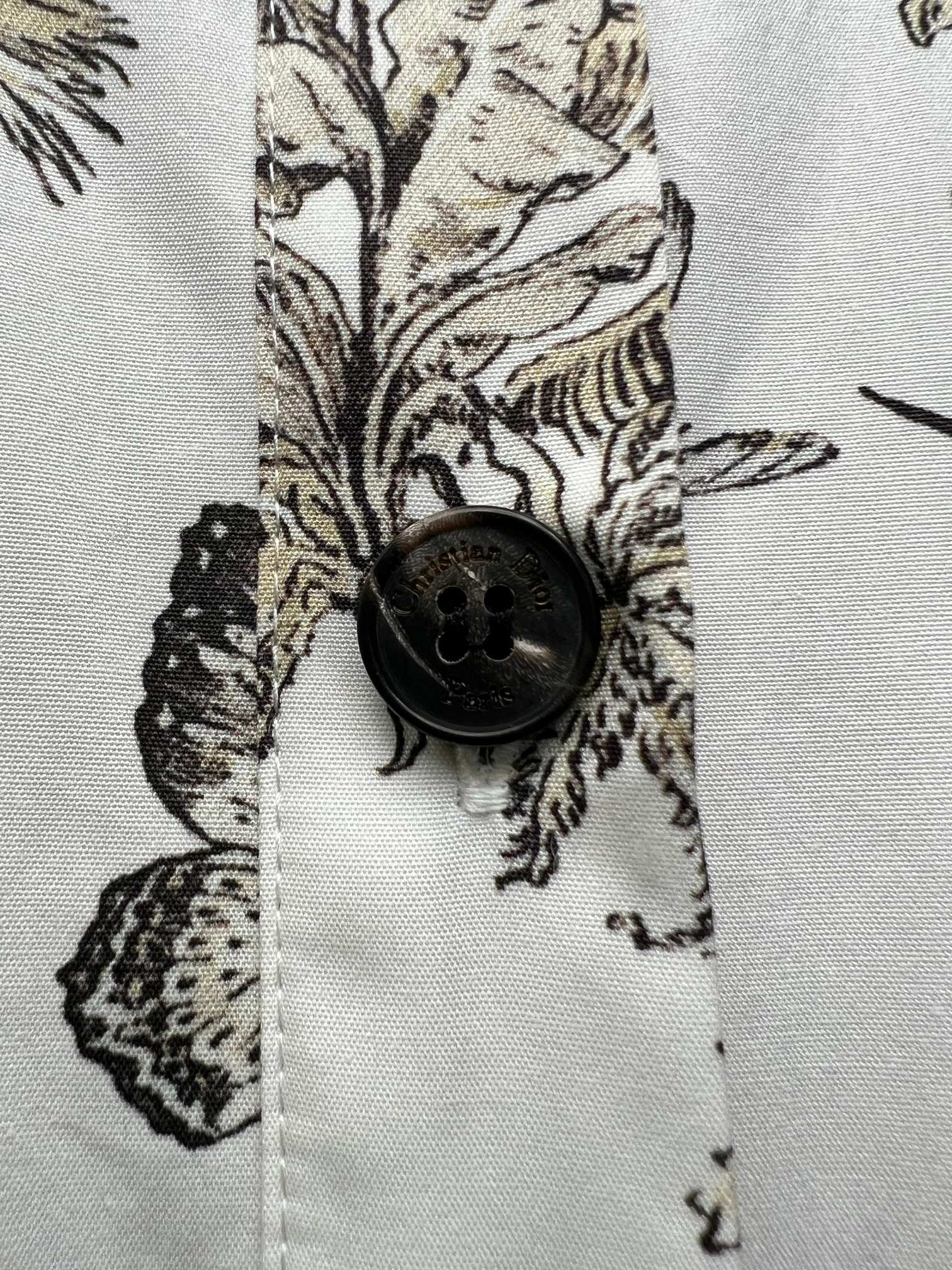 DIOR 25S PRINTED COTTON-SILK DRESS 735