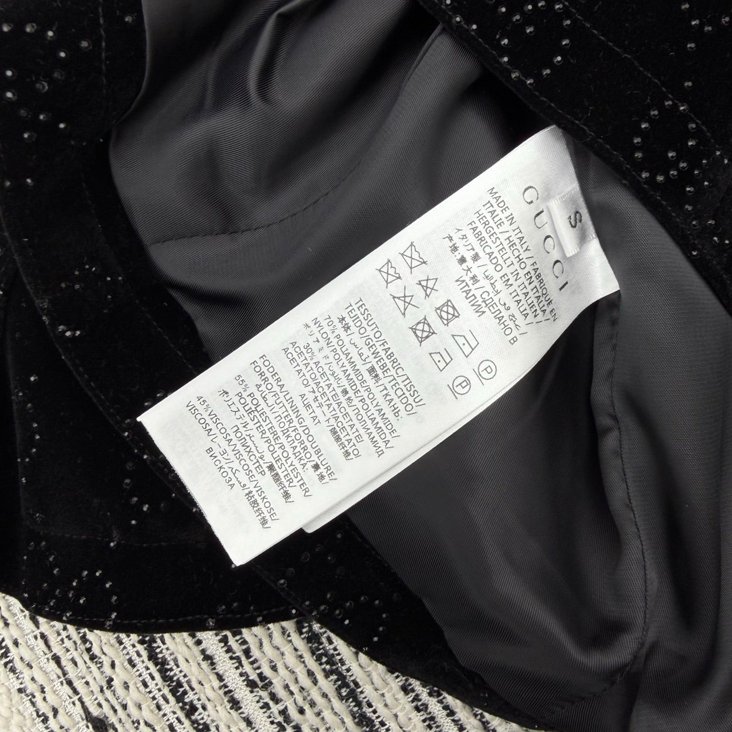GUCCI 26S EMBELLISHED VELVET BLAZER 113