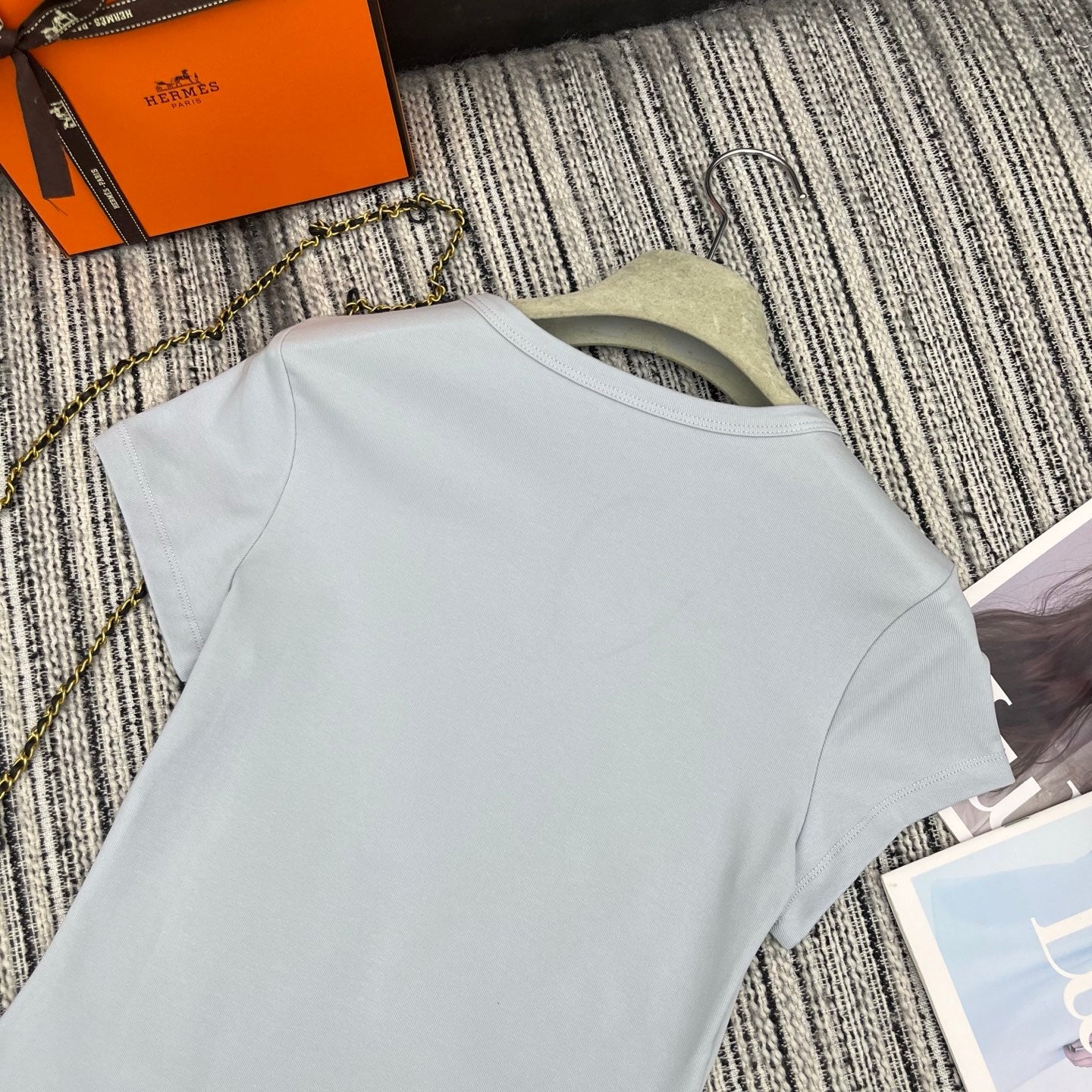 HERMES 26S SHORT SLEEVED CREW NECK T-SHIRT 494