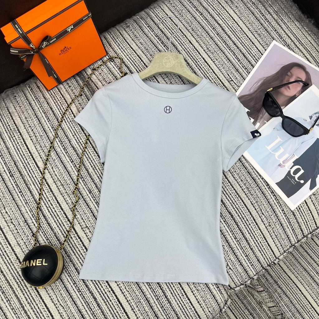 HERMES 26S SHORT SLEEVED CREW NECK T-SHIRT 494