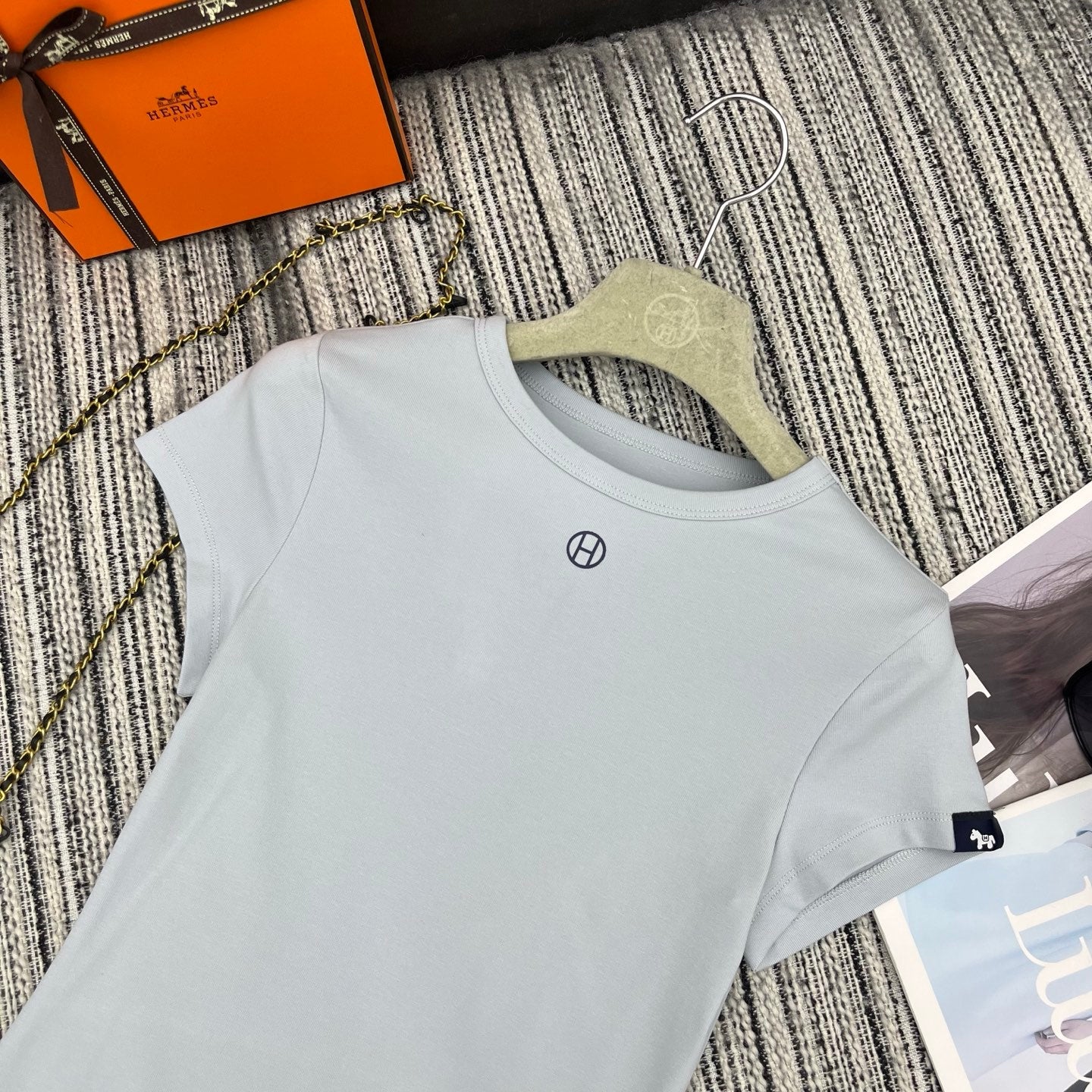 HERMES 26S SHORT SLEEVED CREW NECK T-SHIRT 494