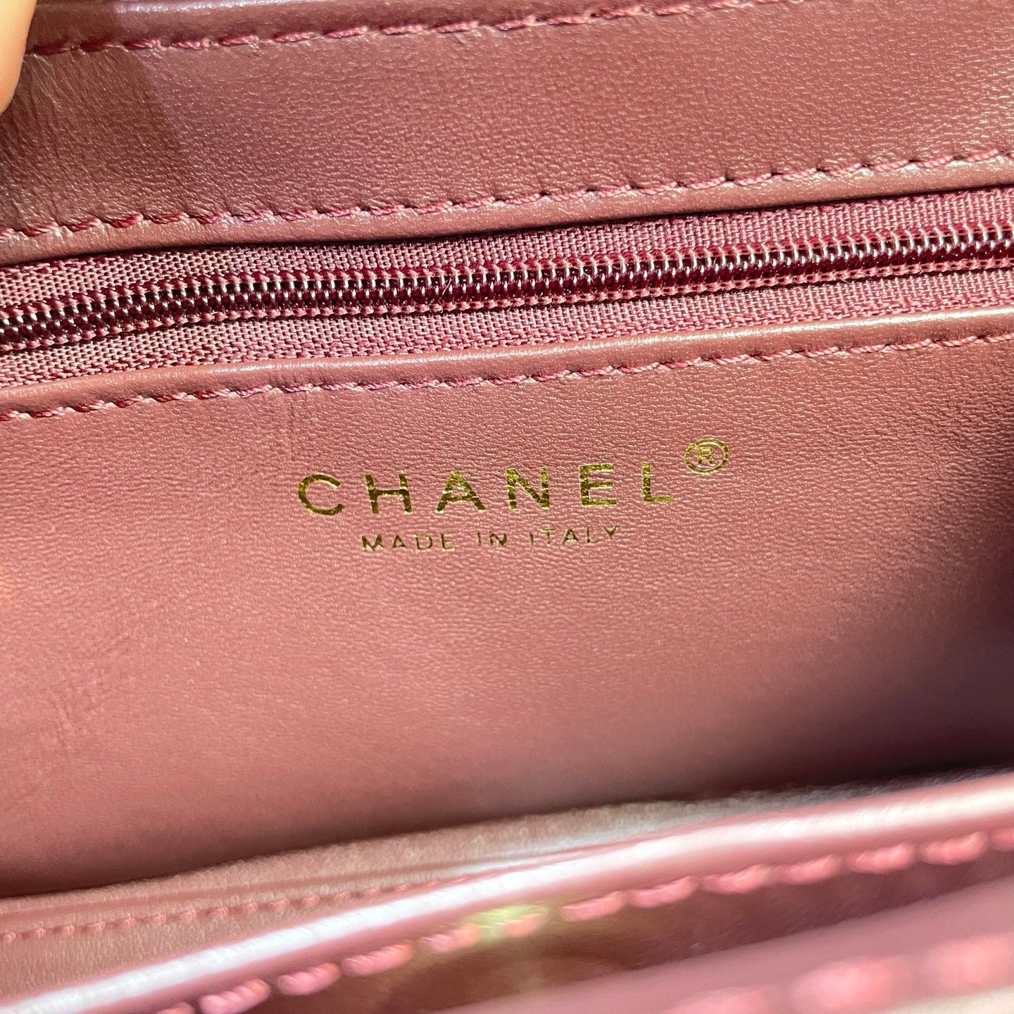 CHANEL 26S MINI KELLY BAG 19 IN DARK RED CALFSKIN