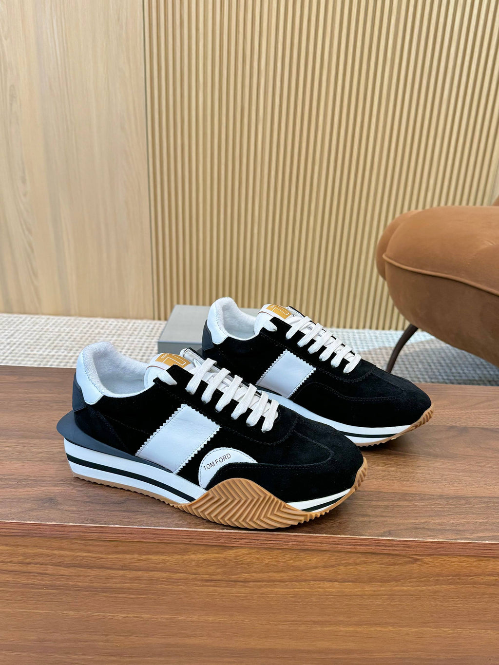 TOM FORD SNEAKERS IN BLACK SUEDE 432171