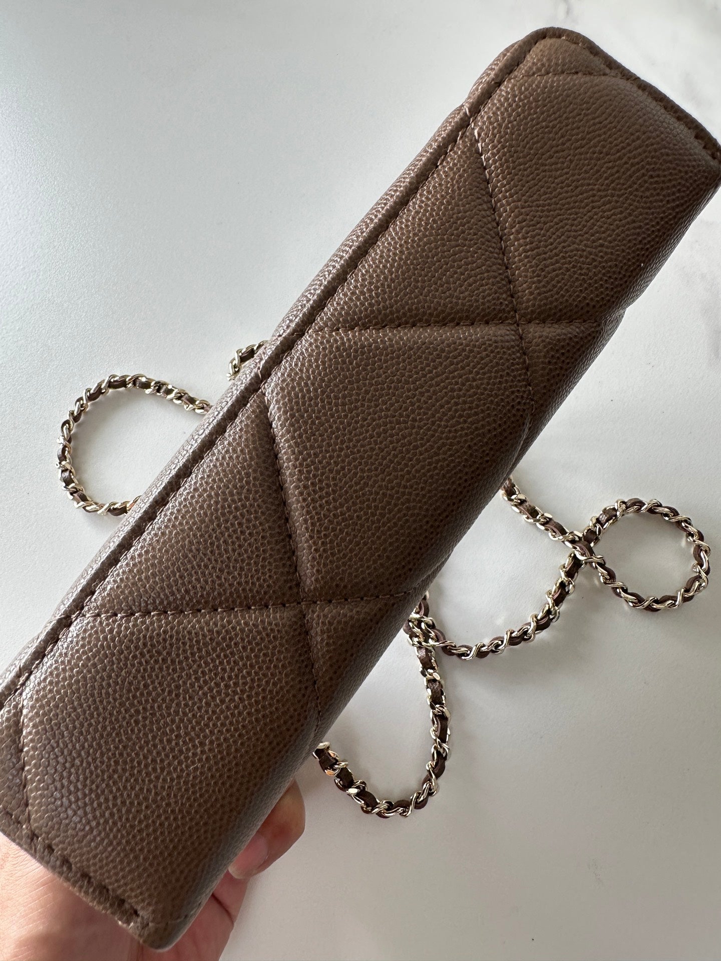 CHANEL 25S VANITY CLASSIC FLAP 19 IN CHOCOLATE BROWN QUILTED CALFSKIN GOLD HARDWARE