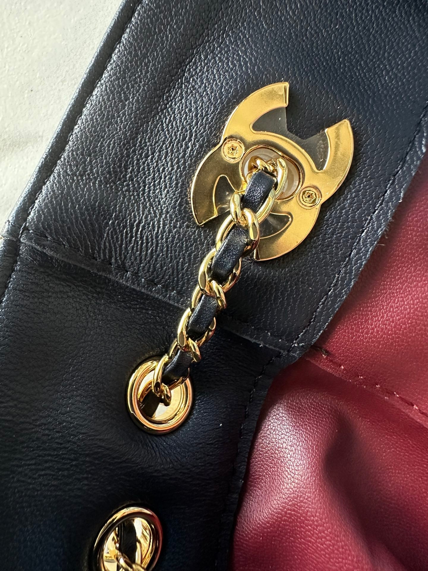 CHANEL 26S MINI BUCKET BAG 18 IN LIGHT BLUE QUILTED DENIM GOLD HARDWARE