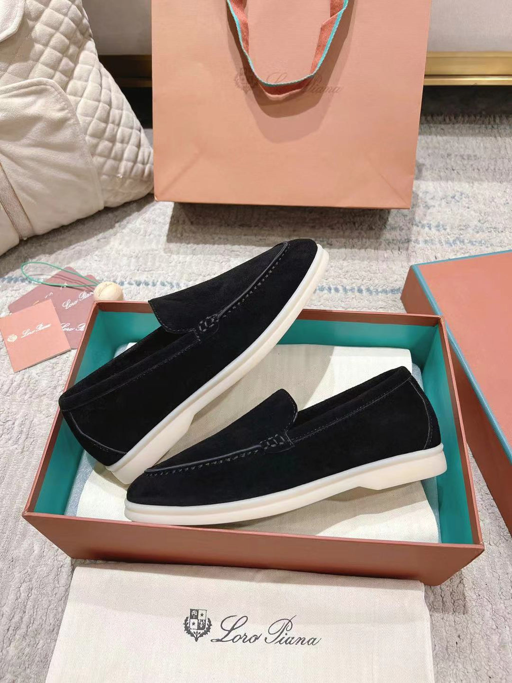 LP LOAFERS 25S IN BLACK SUEDE
