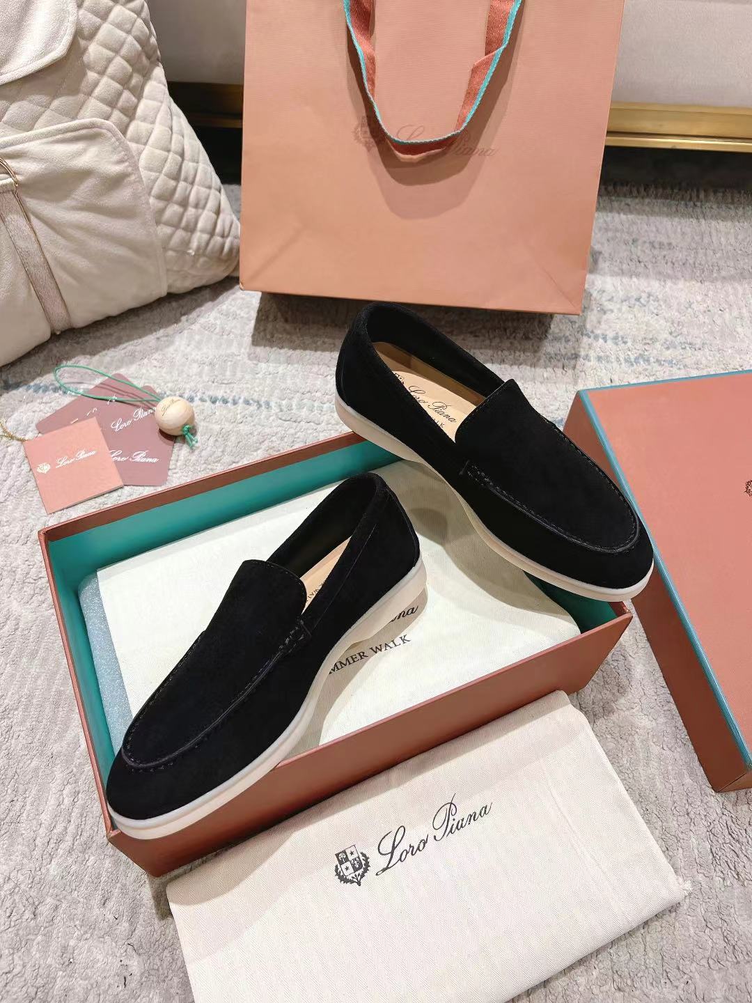 LP LOAFERS 25S IN BLACK SUEDE