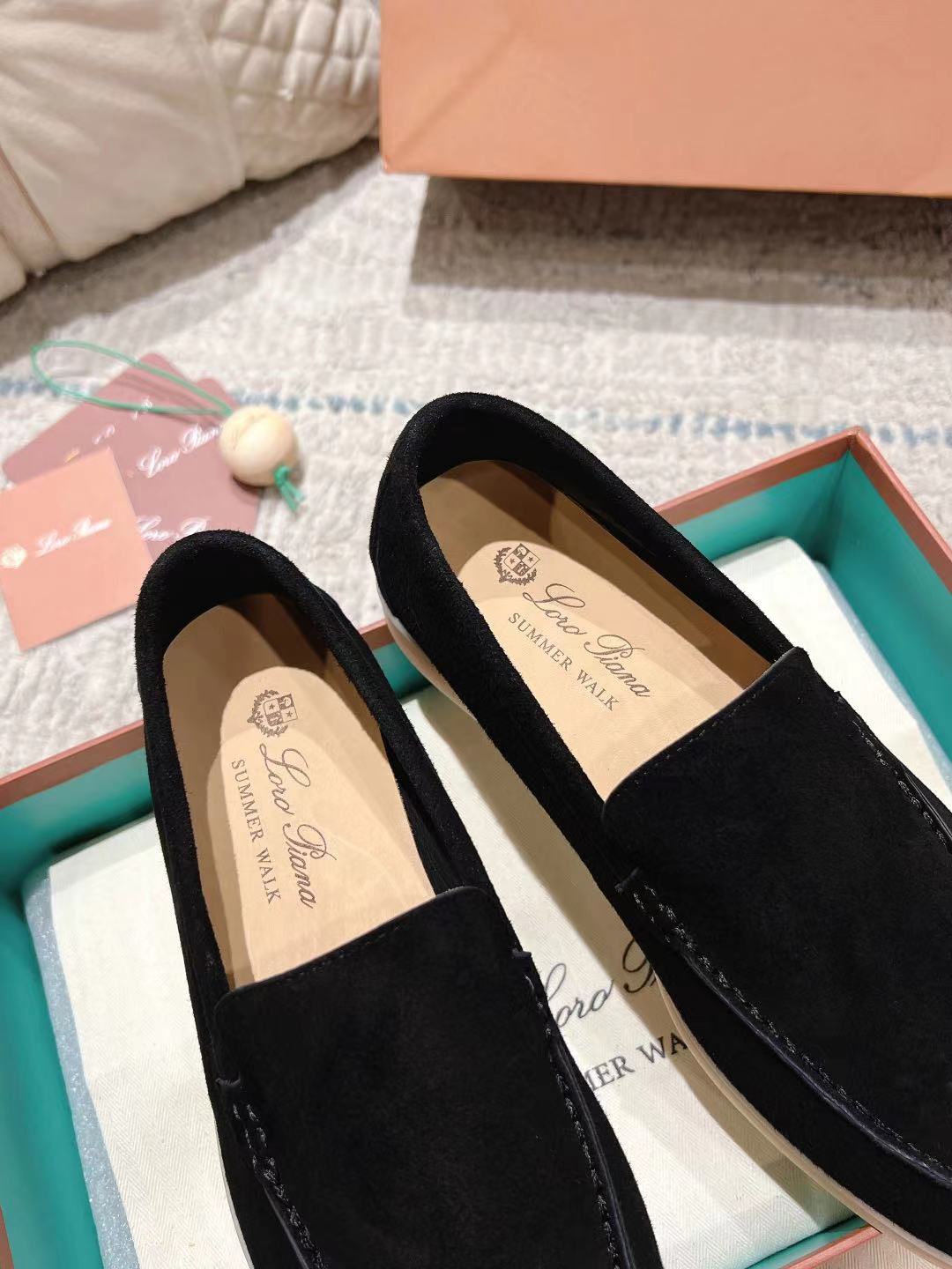 LP LOAFERS 25S IN BLACK SUEDE