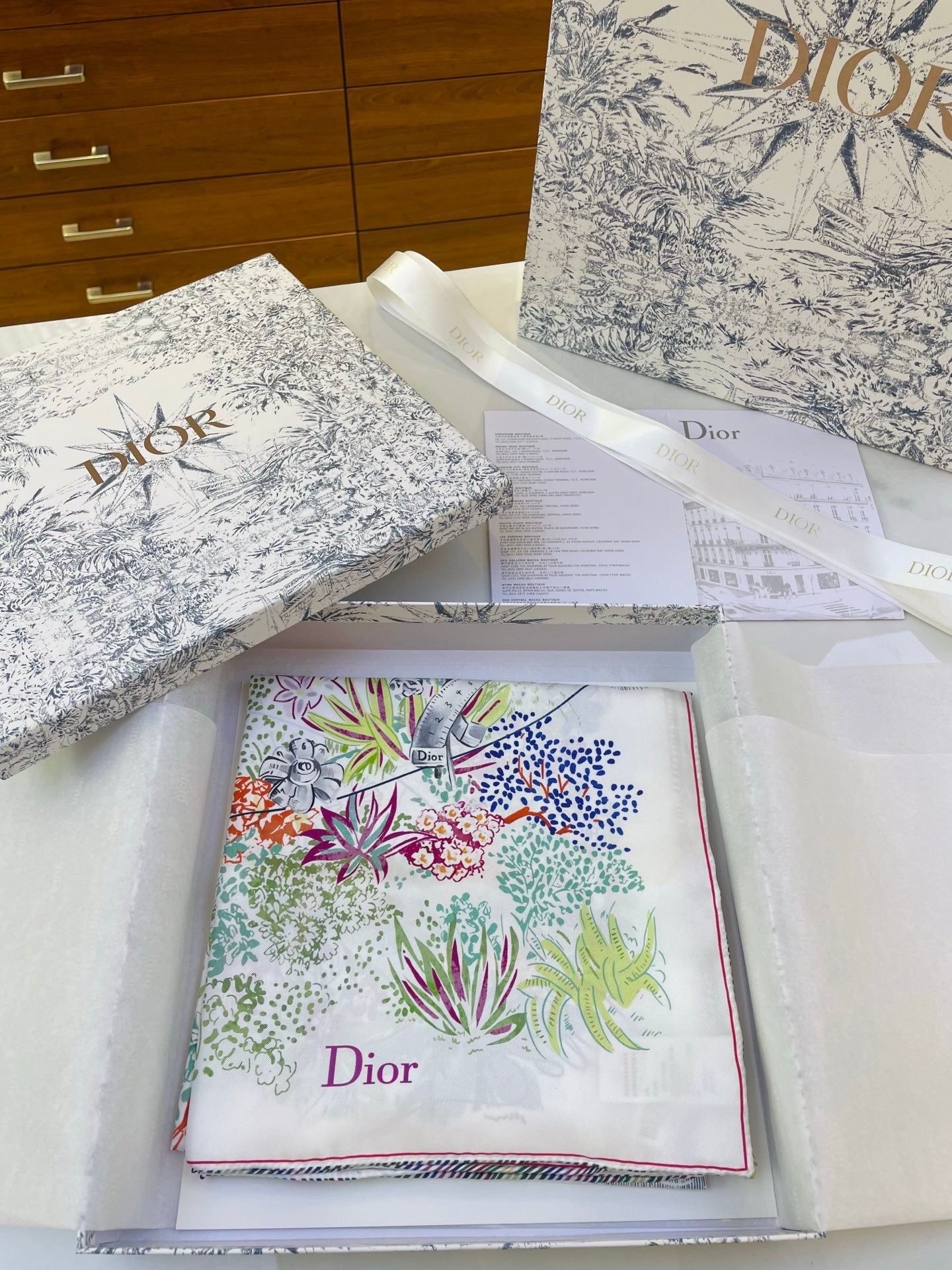 DIOR 26S SCARF 90CM IN SILK 318394