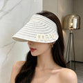 MIUMIU 26S WOVEN VISOR IN WHITE 343706