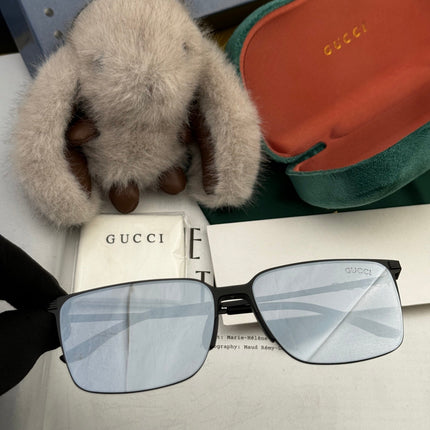 RECTANGULAR FRAME SUNGLASSES G01810 IN METAL