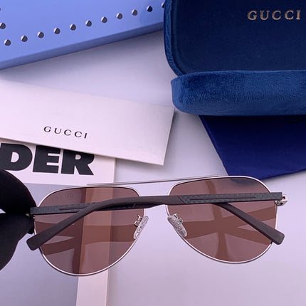 GUCCI 26S AVIATOR FRAME IN METAL 424713