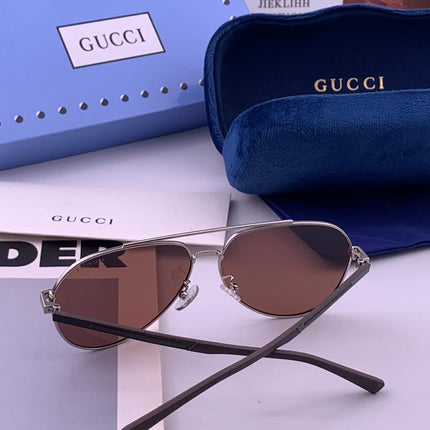 GUCCI 26S AVIATOR FRAME IN METAL 424713