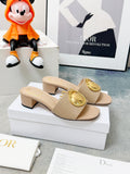 DIOR 26S HIGH-HEEL SANDALS IN BEIGE CALFSKIN WITH GOLD HARDWARE