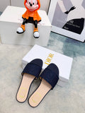 DIOR 26S SANDALS IN NAVY BLUE DENIM