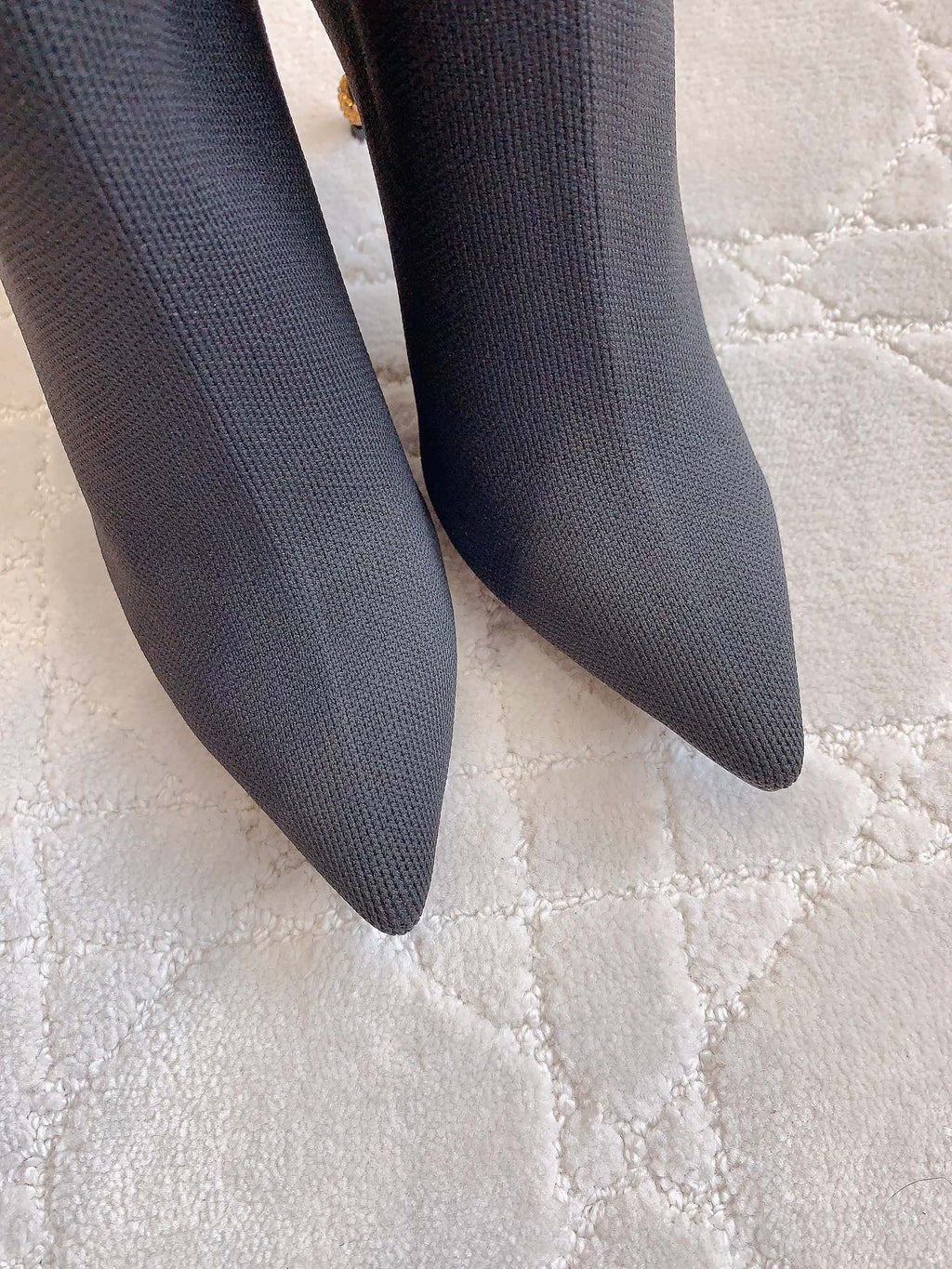 MARGOT BLACK AND GOLD ANKLE BOOT 95 MM
